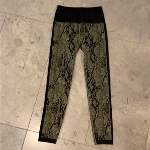 Fabletics Snake Print Seamless Compression Tights